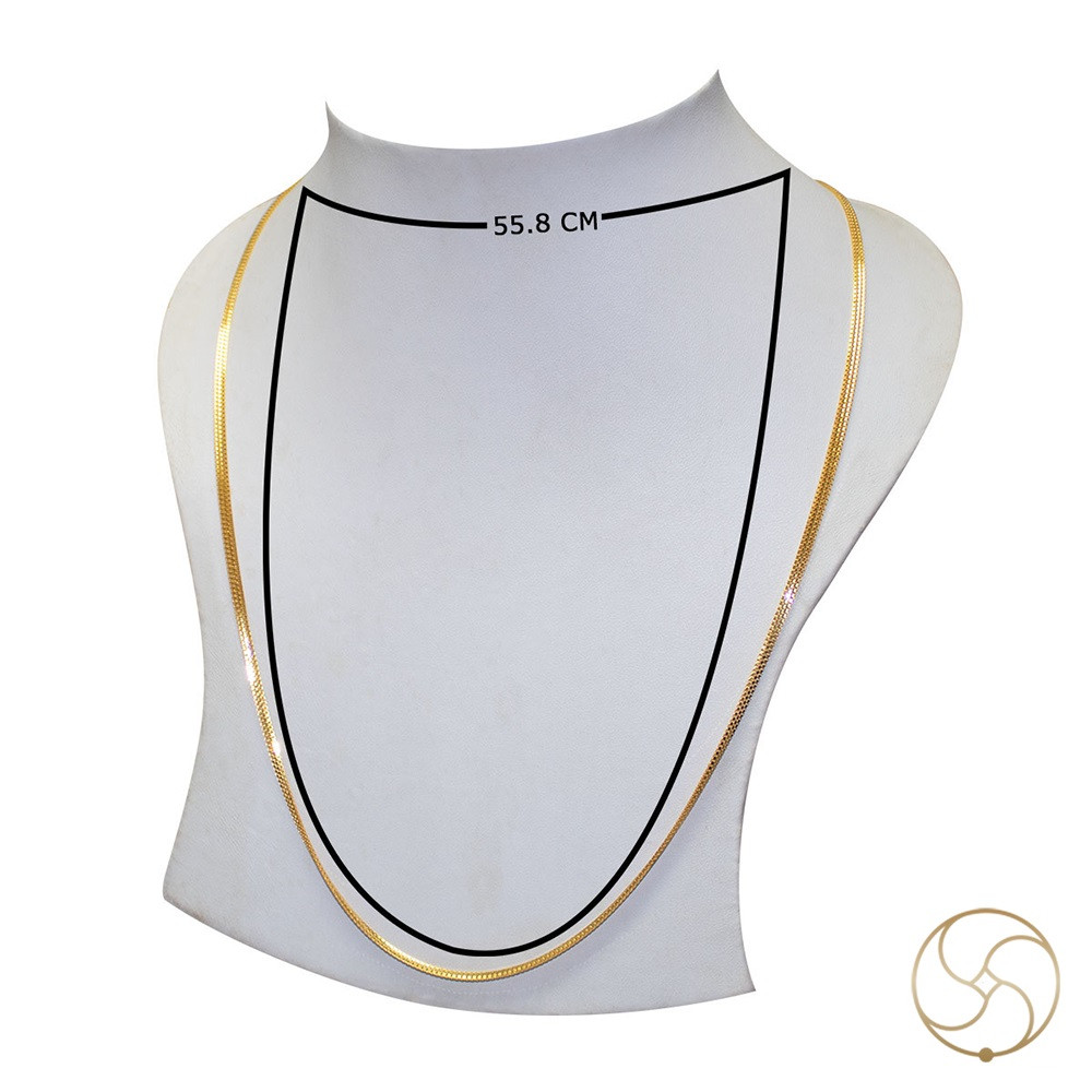 BIS Hallmark 22K Road Design Gold Chain -22      10gm