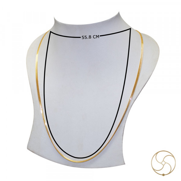 Image of BIS Hallmark 22K Road Design Gold Chain -22 कैरेट रोड डिज़ाइन स्वर्ण चैन (10gm)