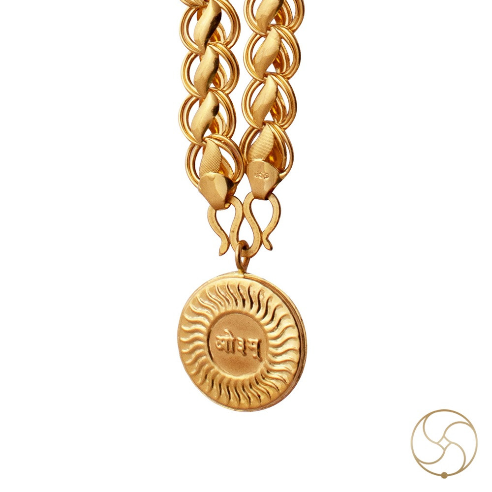 BIS Hallmark 22K Kamal Design Gold Chain Big With Aum Pendant- 22          50gm