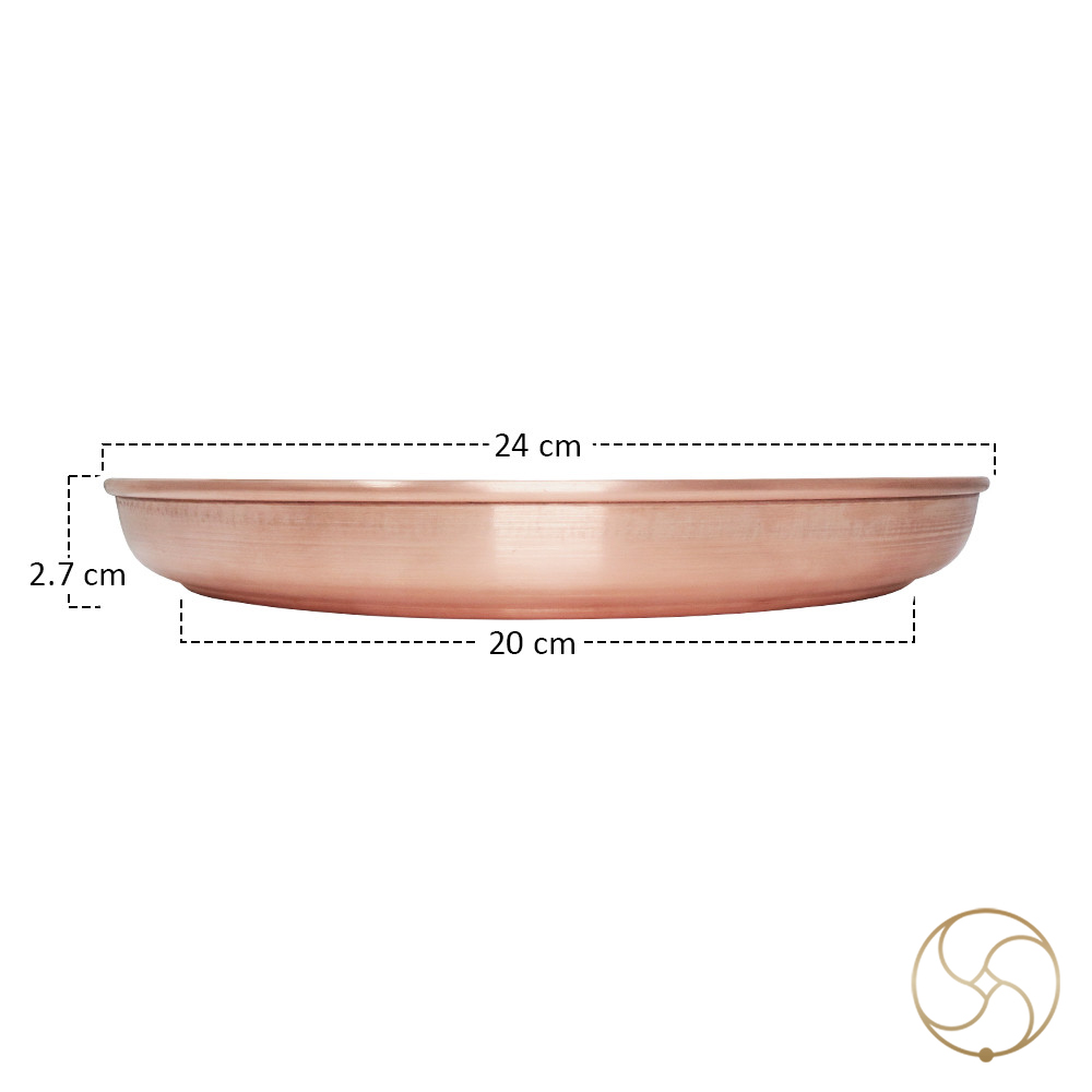 999  Nepaliya Copper Pooja Thali 500gm -    