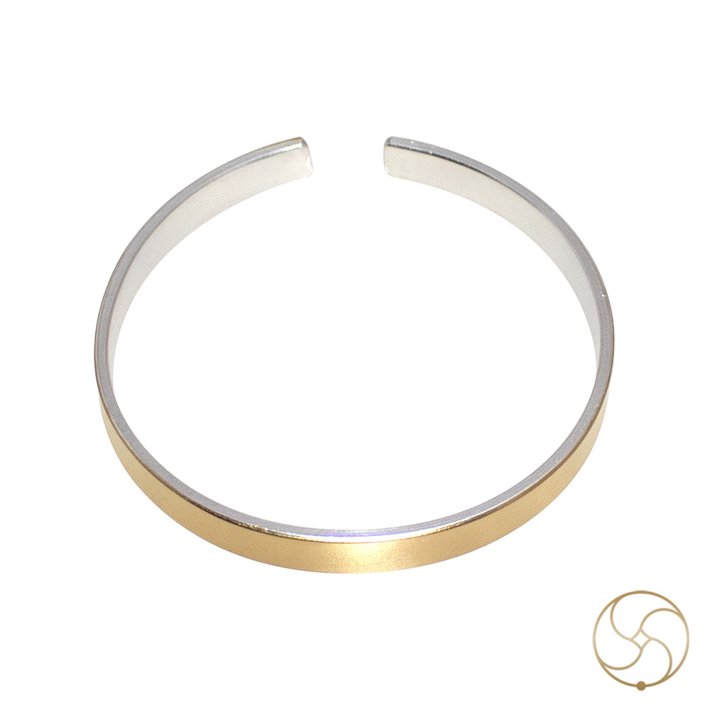 999 Pure Gold Silver Combine Bangle