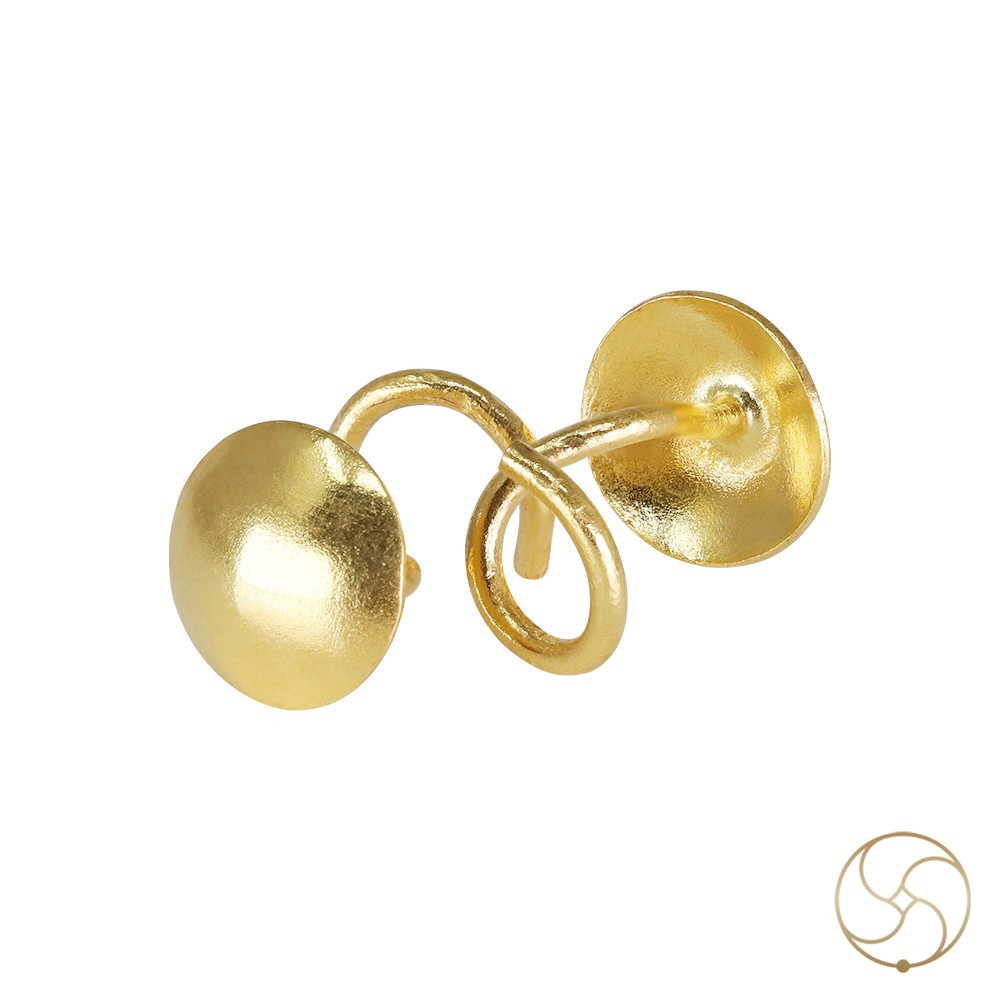 999 Gold Circular Stud Earpins 142gm -   