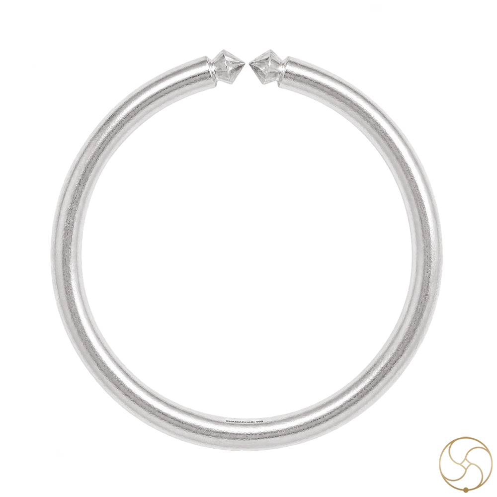 999 Silver Ghumti Bangle for Men
