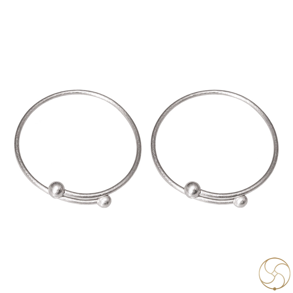 996 Silver Ball Unisex Leg Bangle Pair