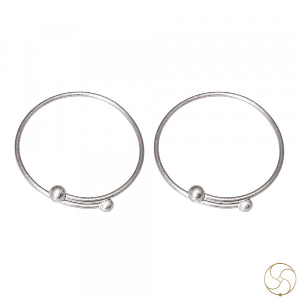 Image of 99.6% Silver Ball Unisex Leg Bangle Pair