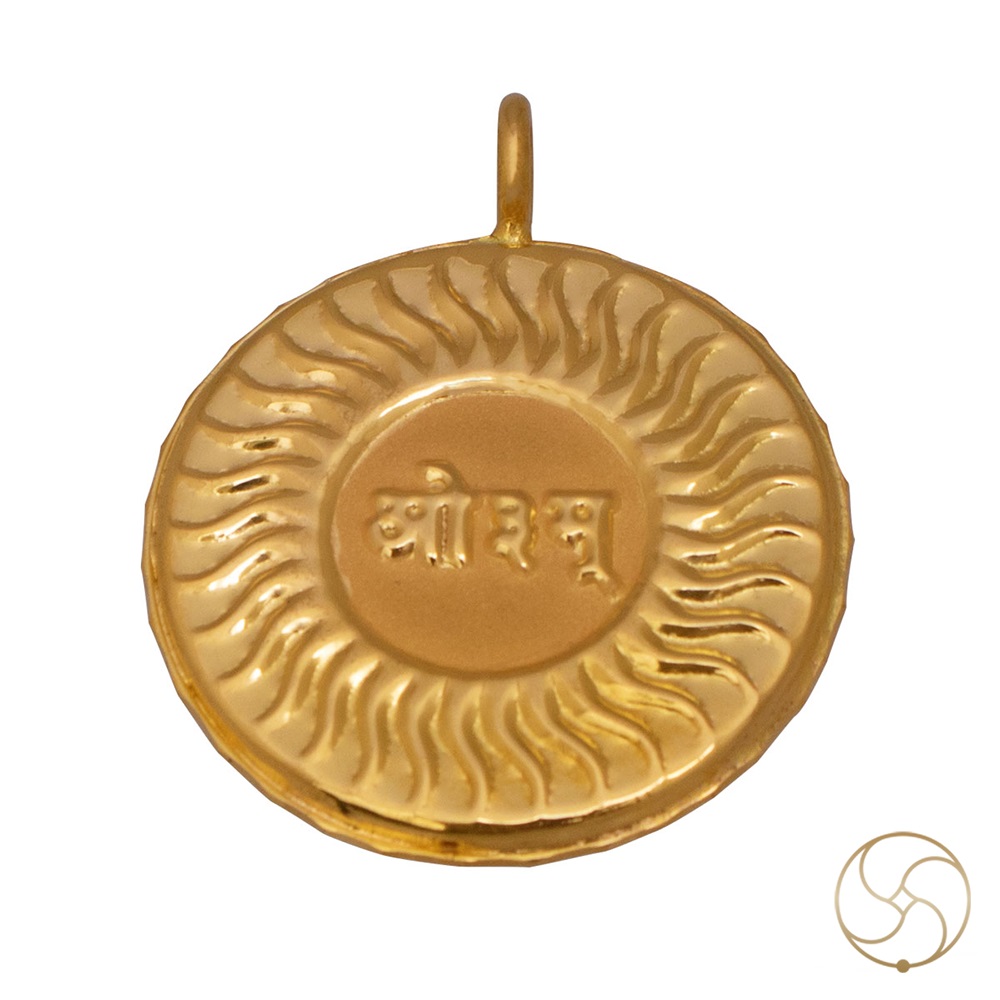 999 Gold Vaidik Aum Sun Pendant  -       13gm