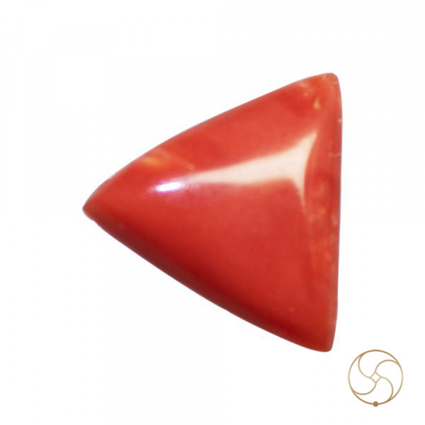 Image of 06 Ratti Triangular Coral With Ring Or Pendant - मूंगा रत्न