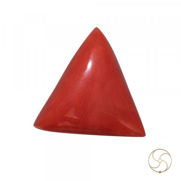 Image of 06 Ratti Triangular Coral With Ring Or Pendant - मूंगा रत्न