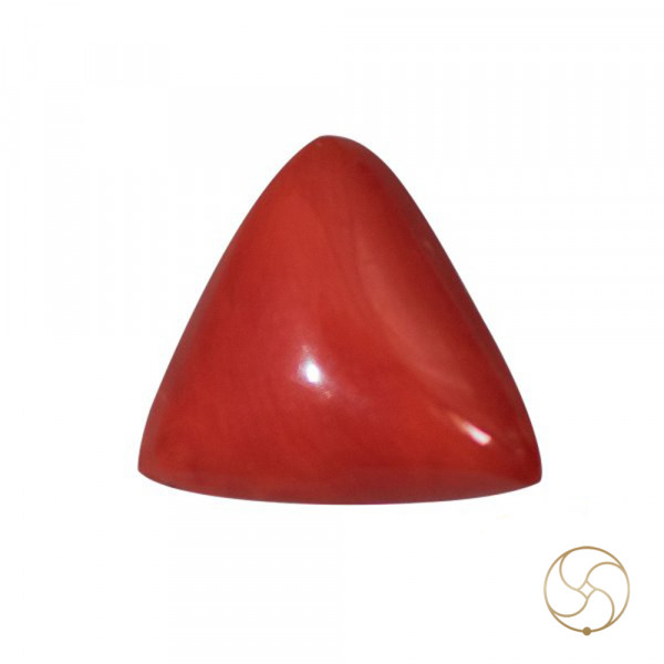 Image of 06 Ratti Triangular Coral With Ring Or Pendant - मूंगा रत्न