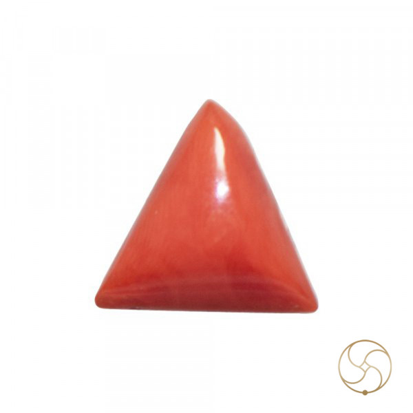 Image of 5.50 Ratti Triangular Coral With Ring Or Pendant - मूंगा रत्न