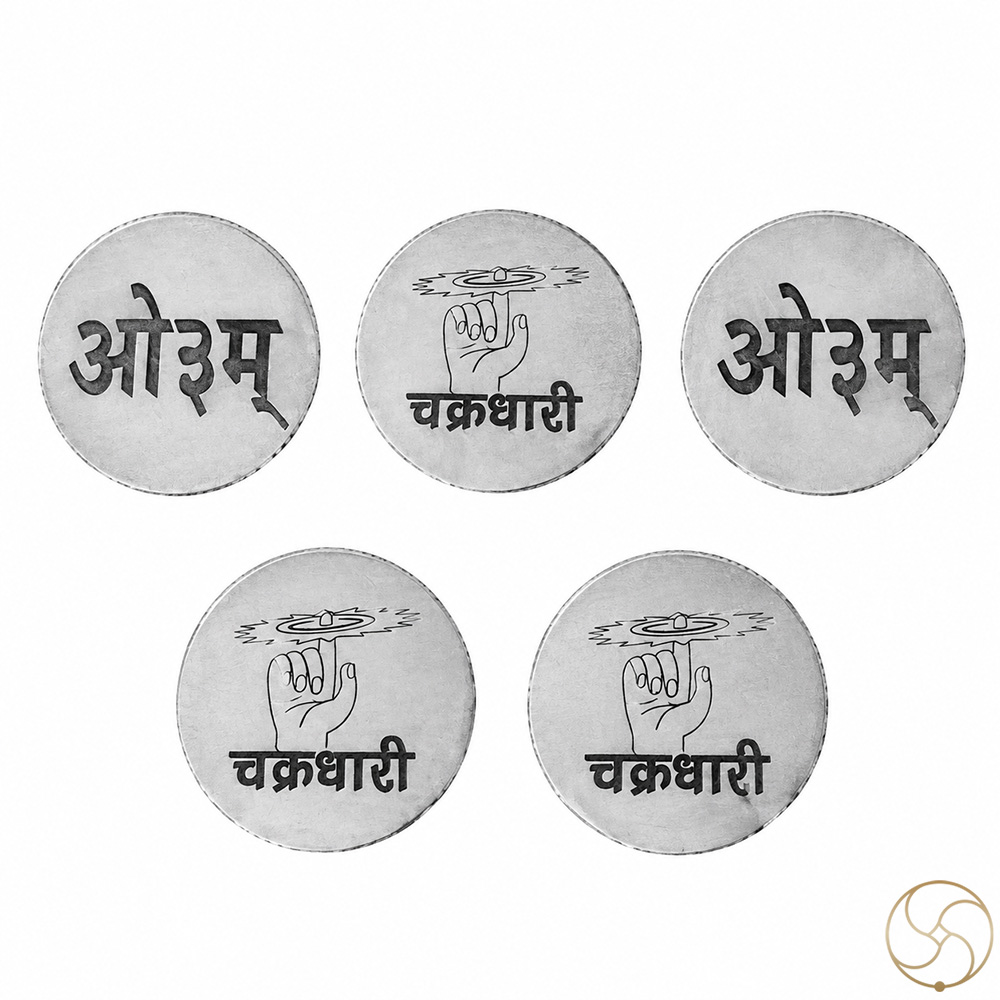999 Silver Coin with Logo  Om 5 Pieces