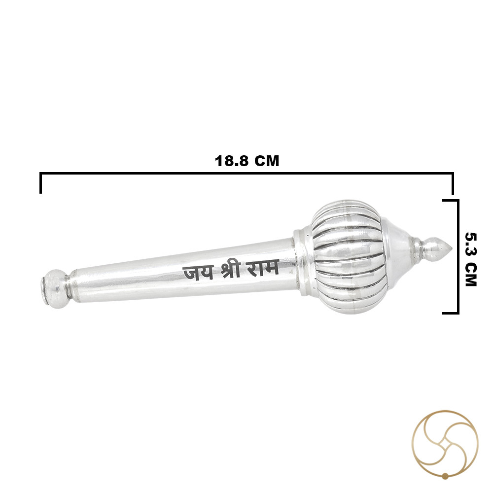 99 Silver Hanuman Gada Mace