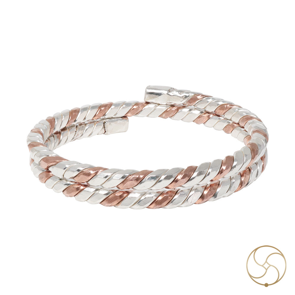 Silver Copper Bio Electrical Bangle