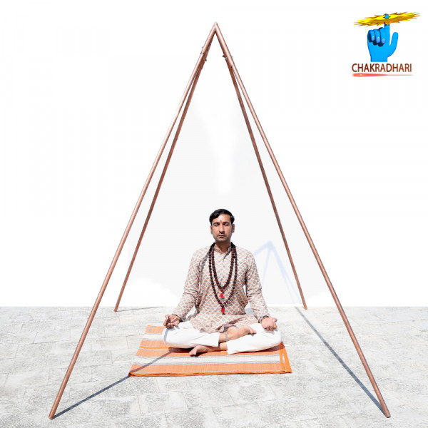 Image of 99.9% Nepaliya Copper Large Meditation Pyramid - 99.9% नेपालिया ताँबा बड़ा ध्यान पिरामिड