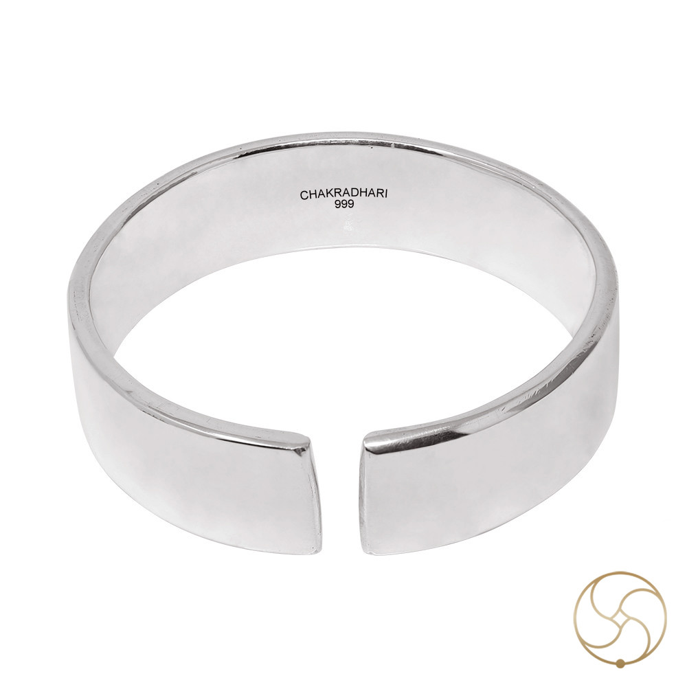 999 Silver Double Flat Bangle 135 Grams -