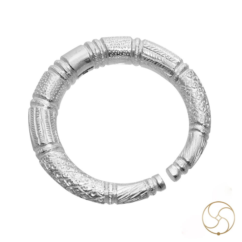 999 Silver Utardar Bangle for Men 250 Grams -    