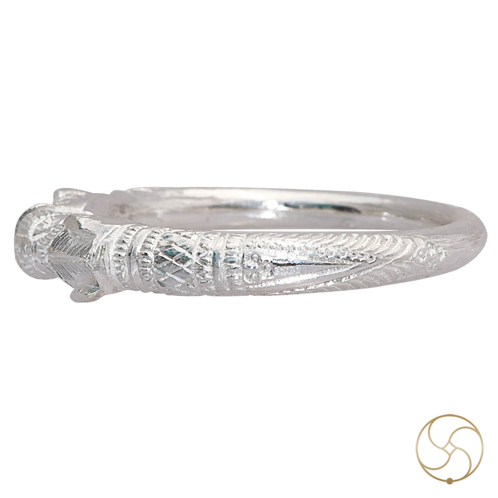 999 Silver Naar Mukhi Gents Bangle 150 Grams -