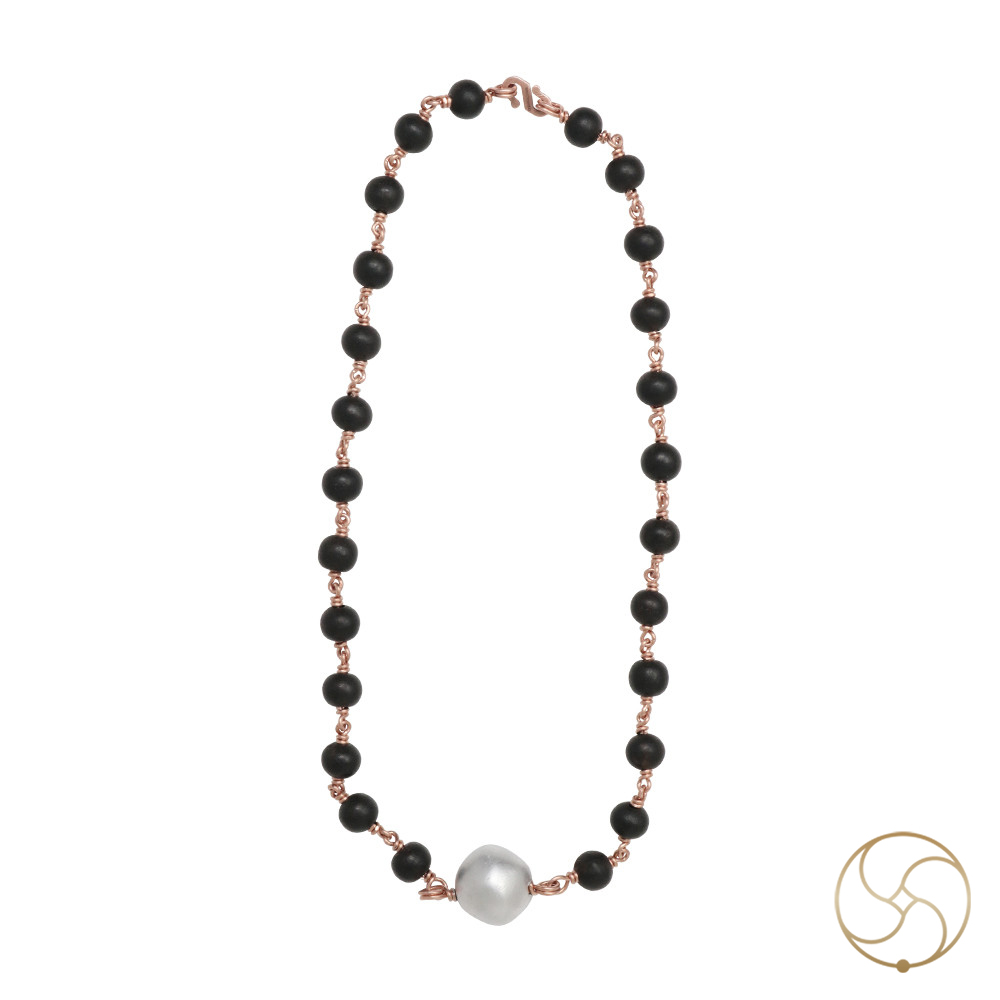Supreme Power Eightfold-Sanctified Mercury Bead Ebony Mala-     