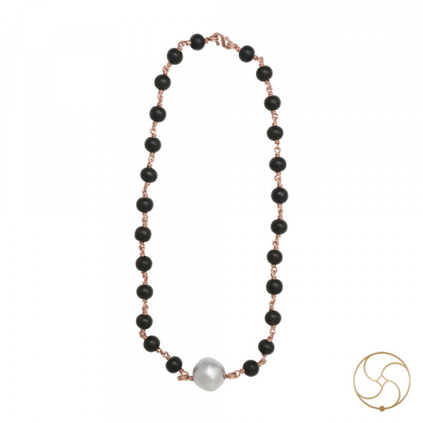 Image of Supreme Power Eightfold-Sanctified Mercury Bead Ebony Mala-परमशक्ति अष्टसंस्कारित पारद गुटिका कालस्कंद माला