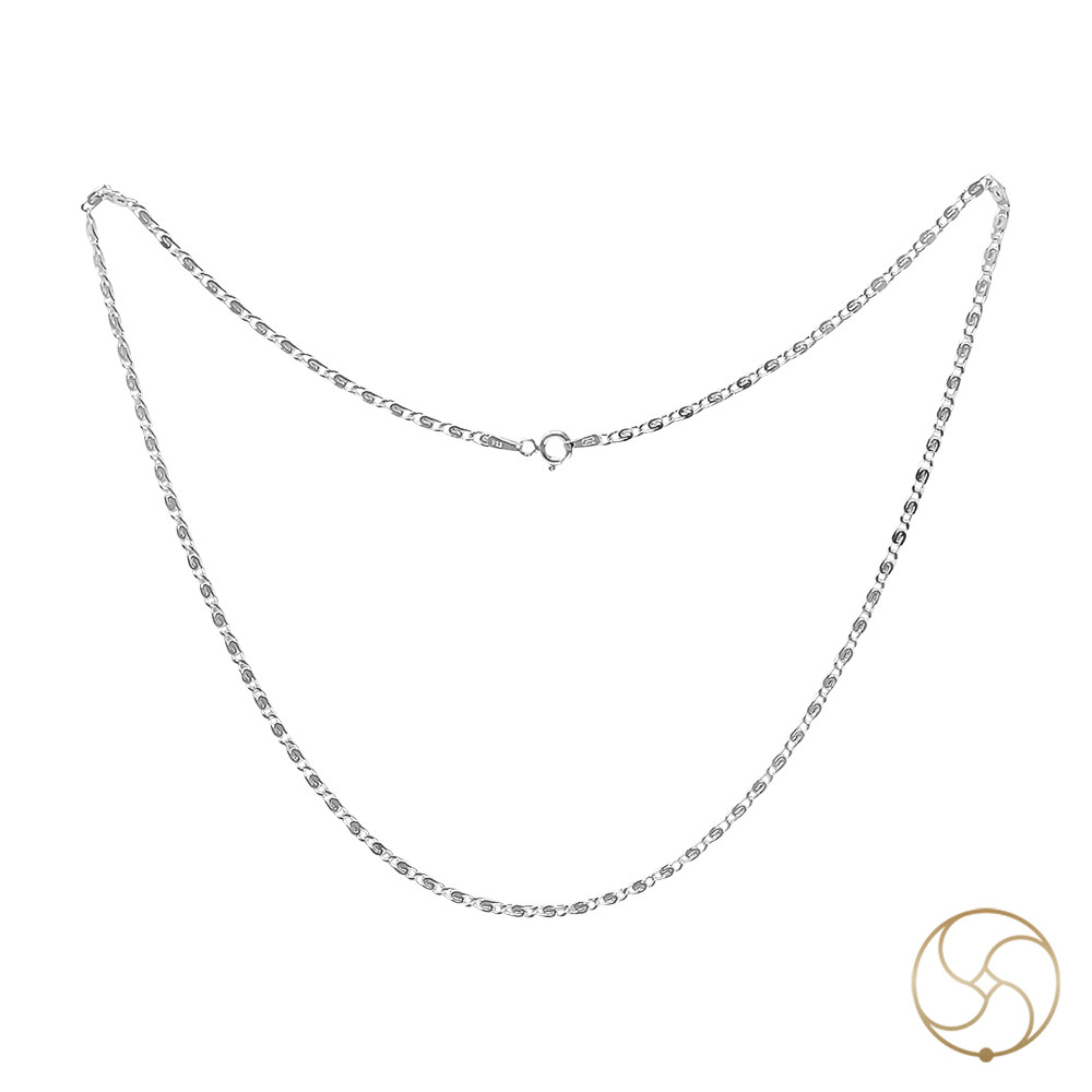 925 Silver Jalebi Design Chain 46gm-   