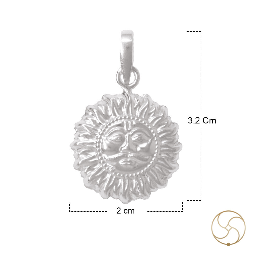 996 Silver Sun God Pendant -    