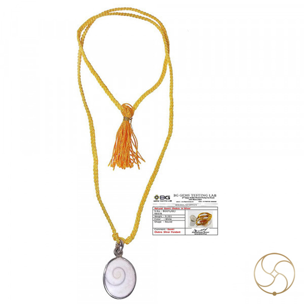 Gomti Chakra Silver Pendant    
