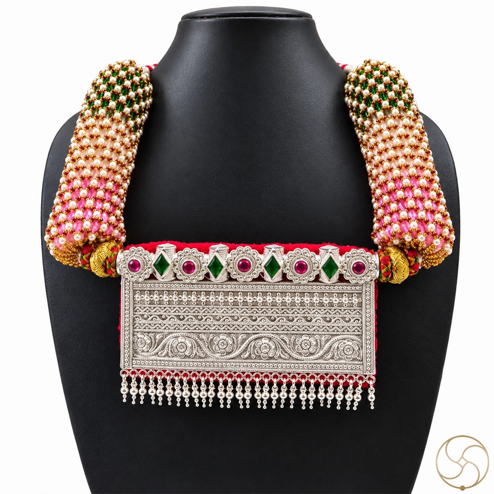 996  Silver Tewata Necklace  Traditional Rajasthani Design