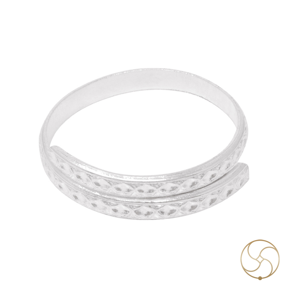 999  Silver Chokor Booti Leg Finger Toe Ring Pair -           39gm