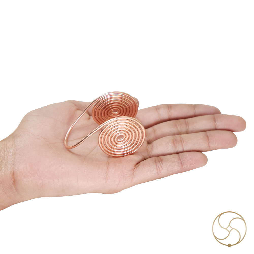 999 Nepaliya Copper Palm Ring Pair  for Men and Women 2 Piece Set -       80gm