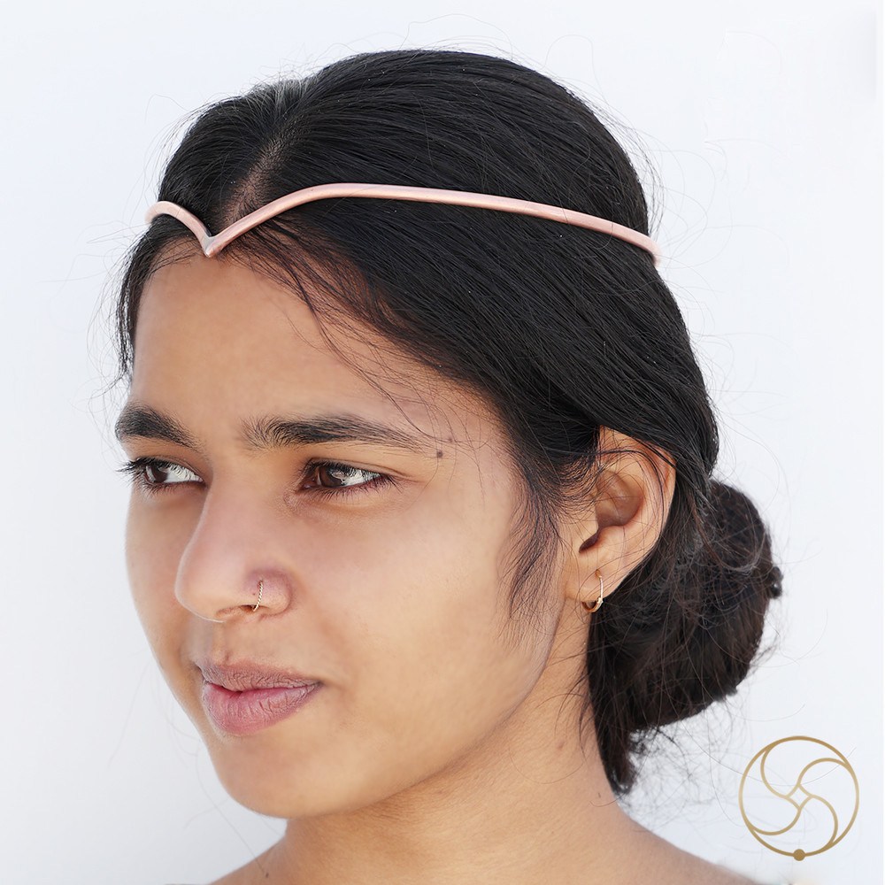 999 Nepaliya Copper V- Shape Crown Head Gear