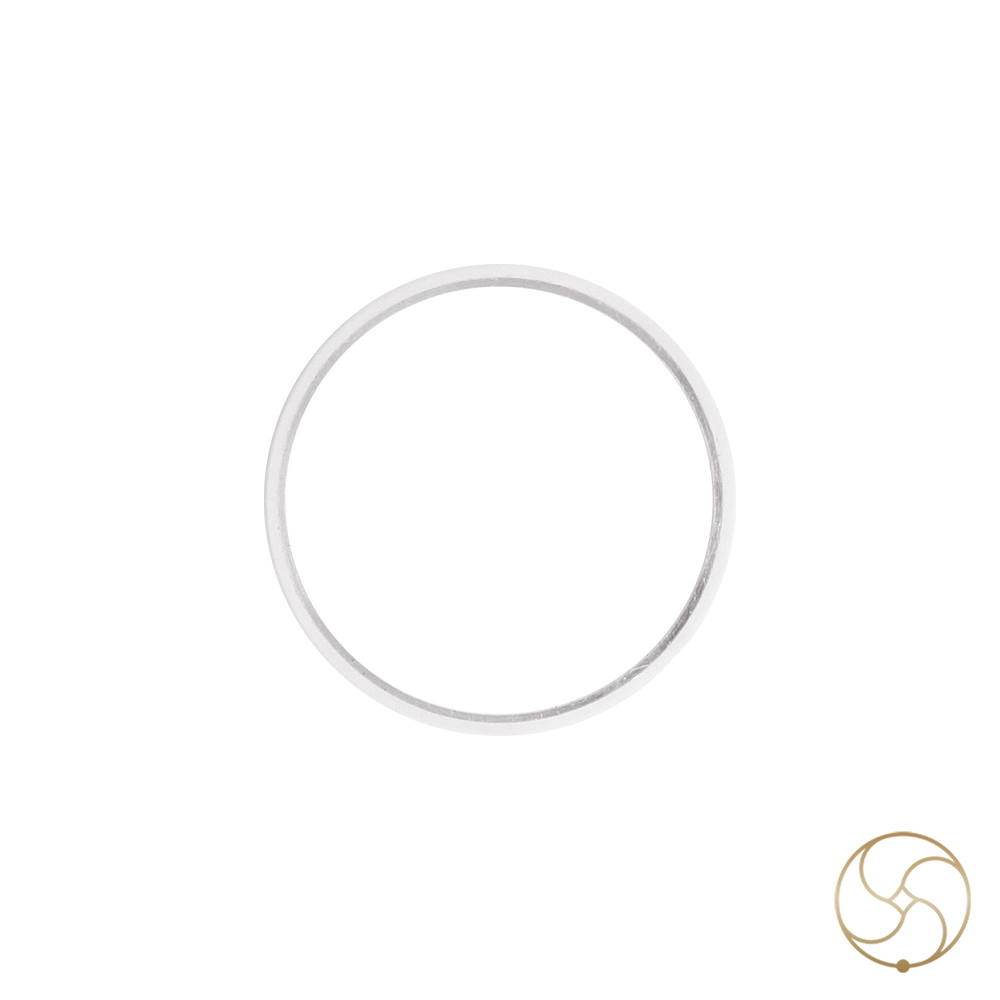 999 Silver Half Round Lathe Ring - 5 gm