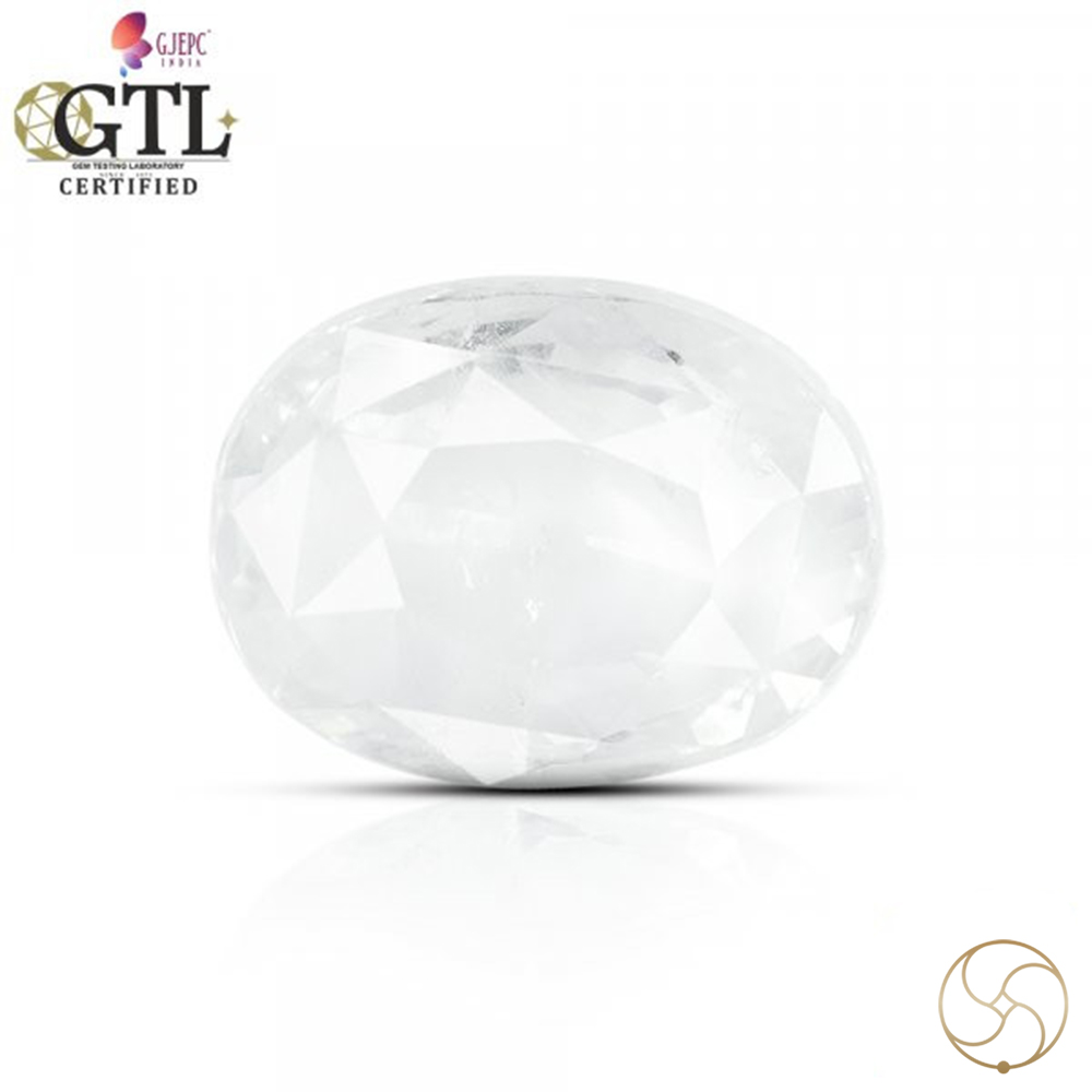 0657 Carats Natural White Sapphire Gemstone With Ring or Pendant -   