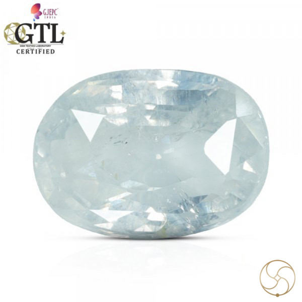 Image of 05.09 Carats Natural White Sapphire Gemstone With Ring or Pendant - प्राकर्तिक सफ़ेद पुखराज