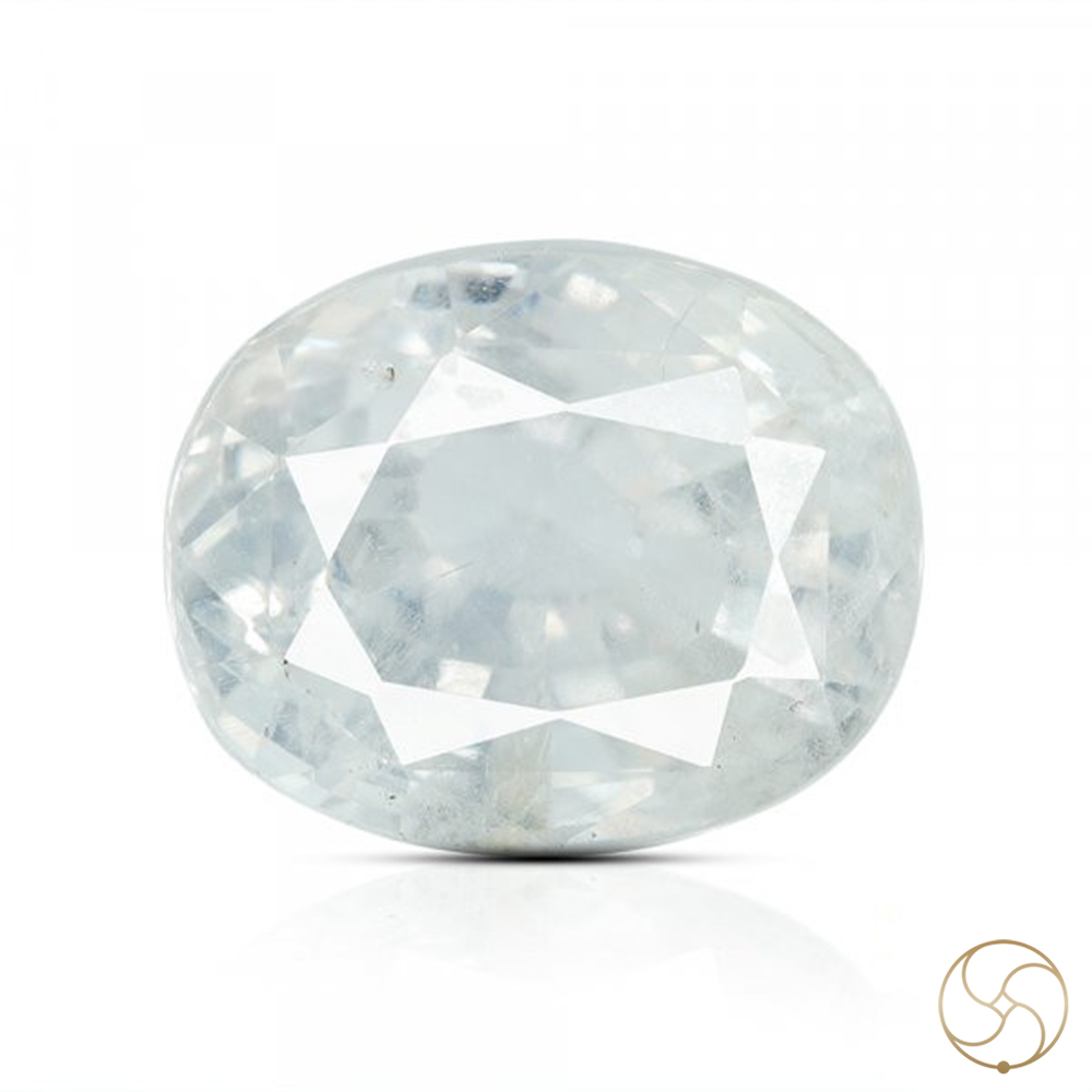 0602 Carats Natural White Sapphire Gemstone With Ring or Pendant -   
