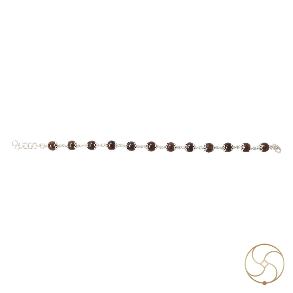 999 Silver Hessonite Bracelet For Male And Female -