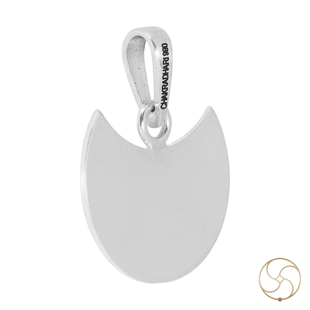 996 Silver Waxing Crescent Moon Pendant - 44gm