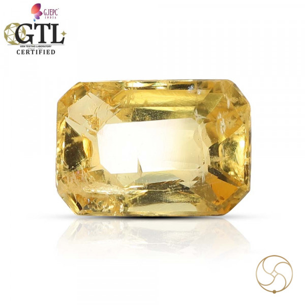 Image of 1.89 Carat Natural Heliodor Gemstone With Silver Ring And Pendant-पीलापन्ना रत्न