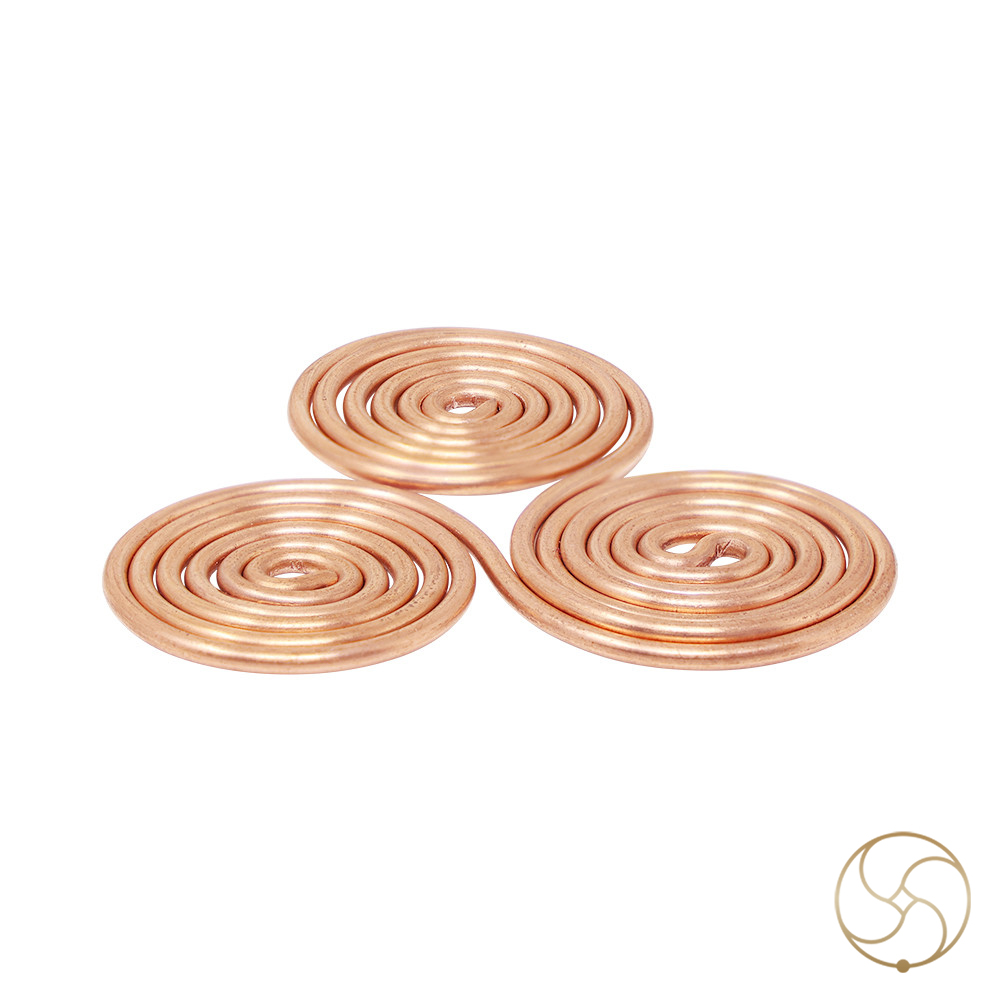 Laptop EMF Protector 999 Pure Nepaliya Copper Big Triskelion Energy Coil