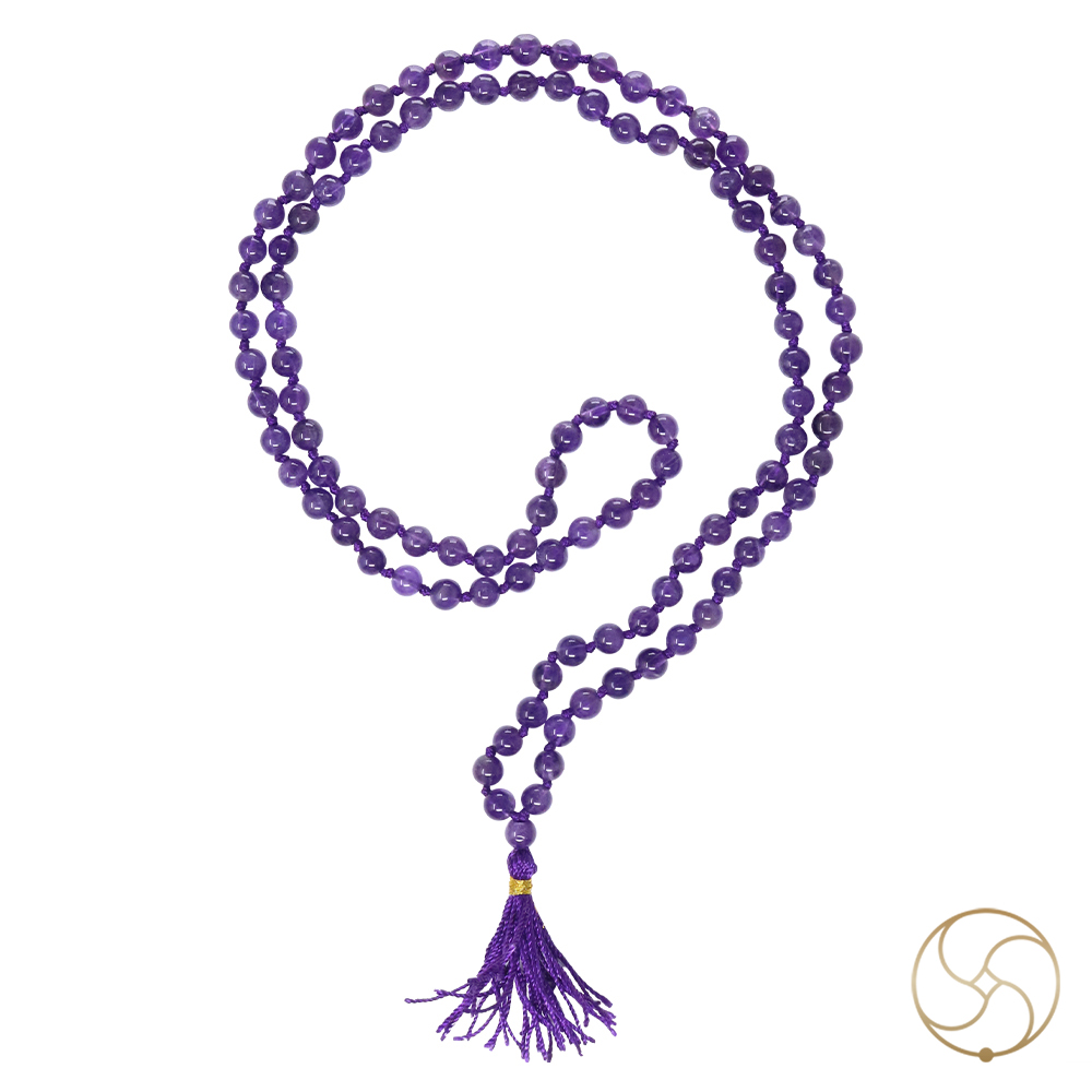 Amethyst Mala 108 Plus 1 Beads - -
