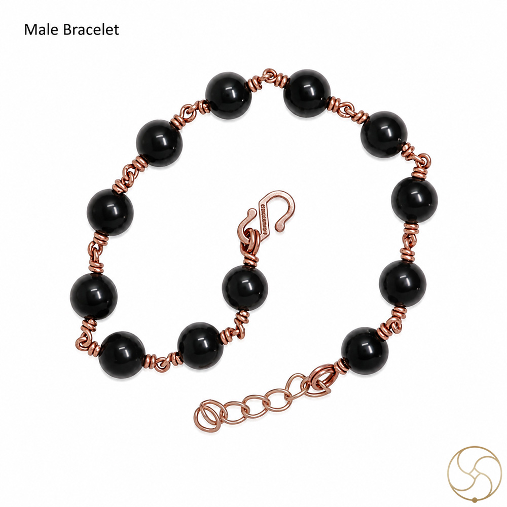 Nepaliya Copper Black Obsidian Bracelet