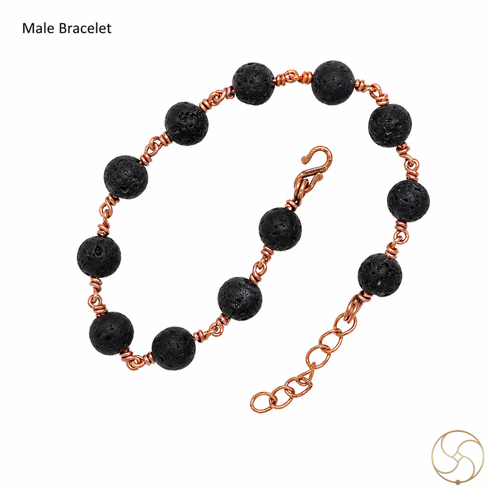 Nepaliya Copper Lawa Stone Bracelet
