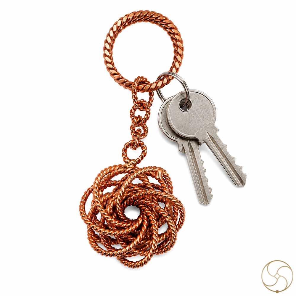 Rodin Coil Key Ring of  999 Nepaliya Copper
