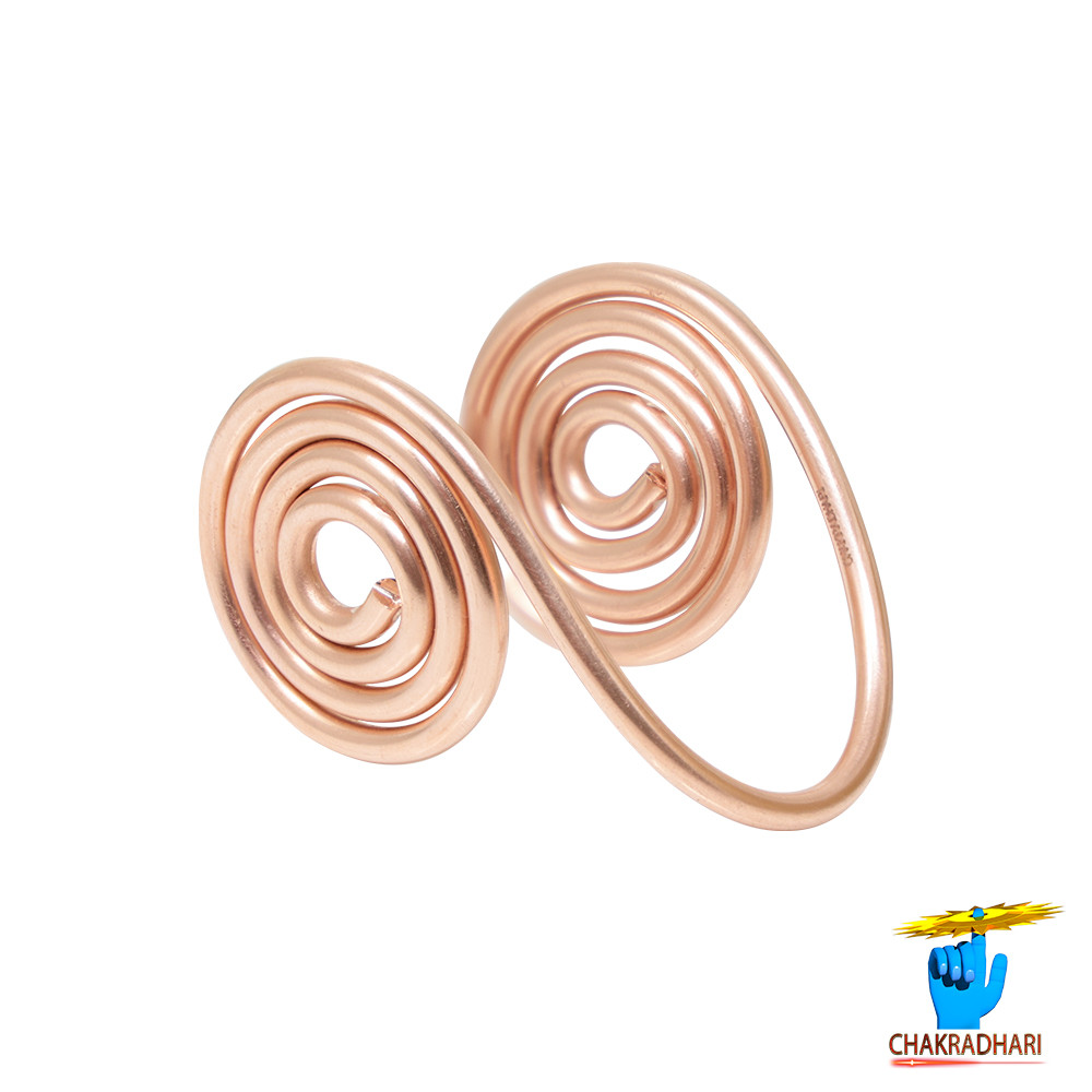 999 Nepaliya Copper Palm Pair  Ring for Men and Women 2 Piece Set -      85gm