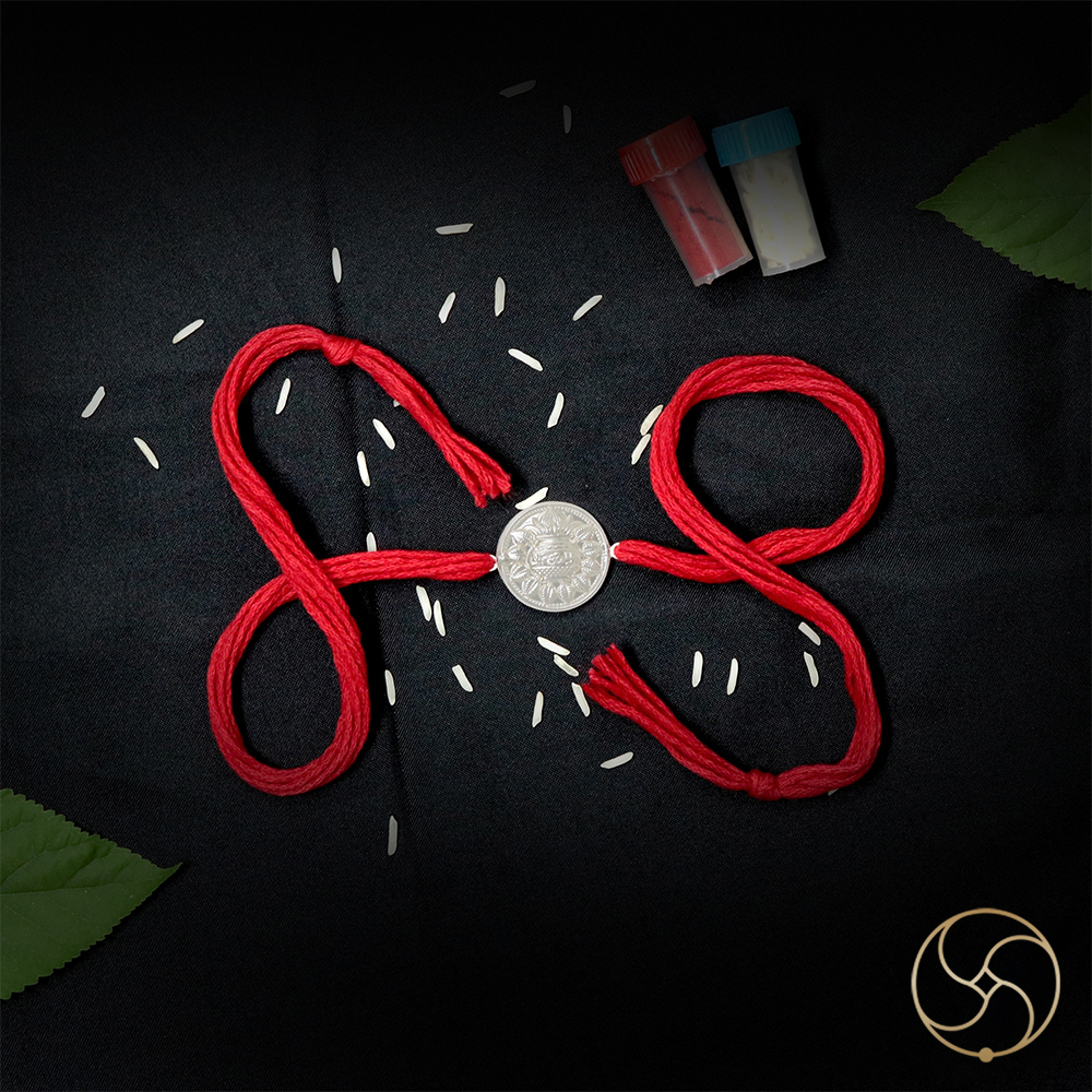 999 Silver Kalash Rakhi -   