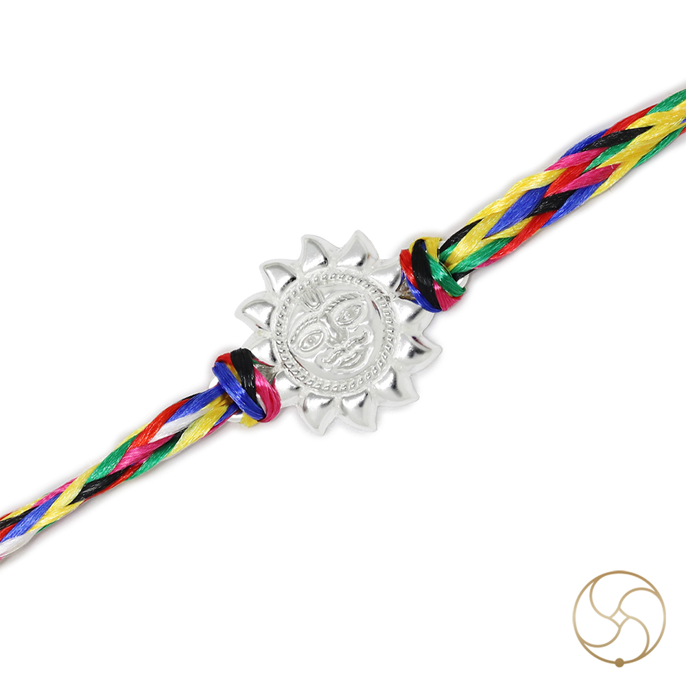 Radiant Joy Kids Sun Design Silver Rakhi