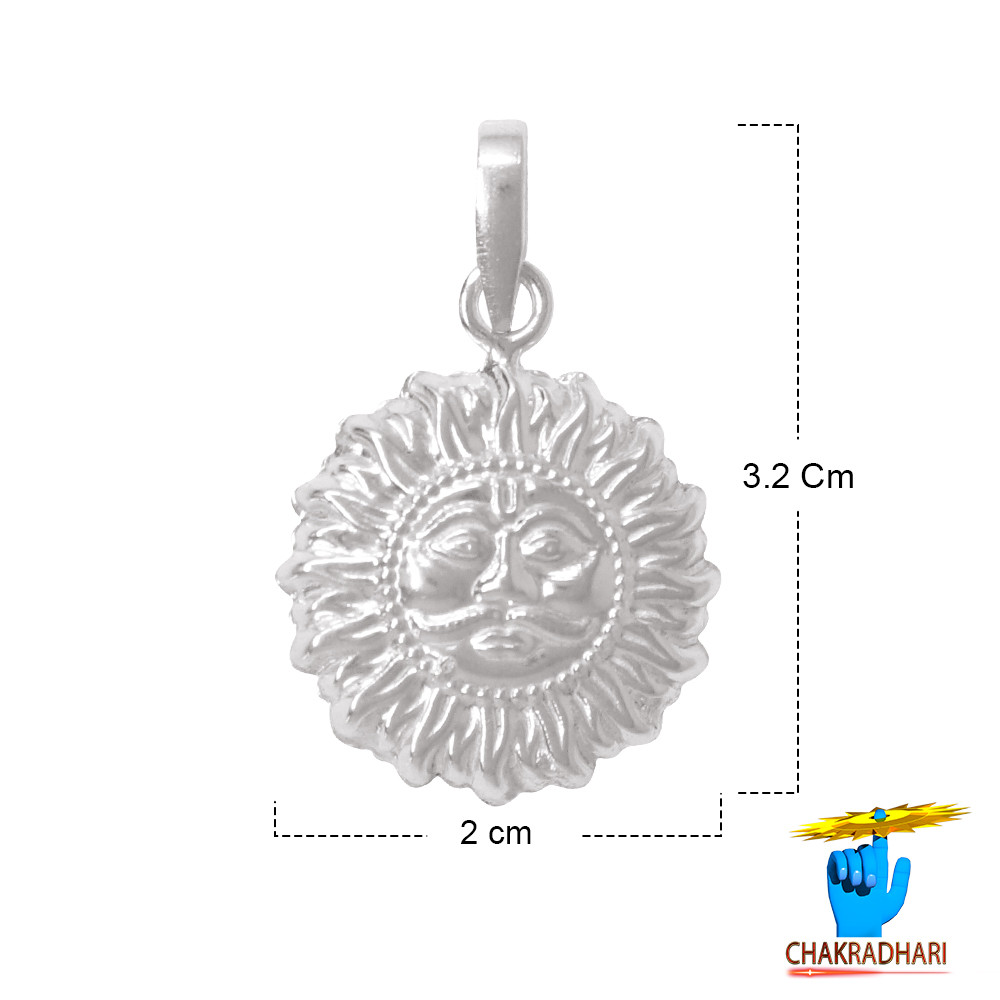 996 Silver Sun God Pendant -    
