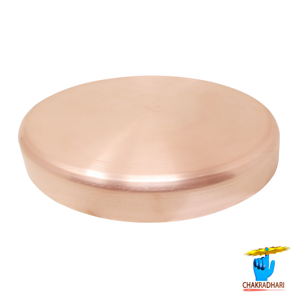 999  Nepaliya Copper Shata Dhauth Ghrita Thali 1700gm -     