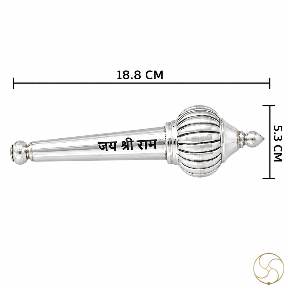 99 Silver Hanuman Gada Mace