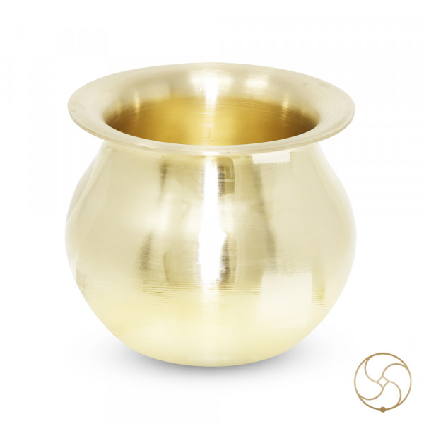 Image of 550ml Ritika Brass Seb Lota (440gm) - रितिका पीतल सेब लोटा
