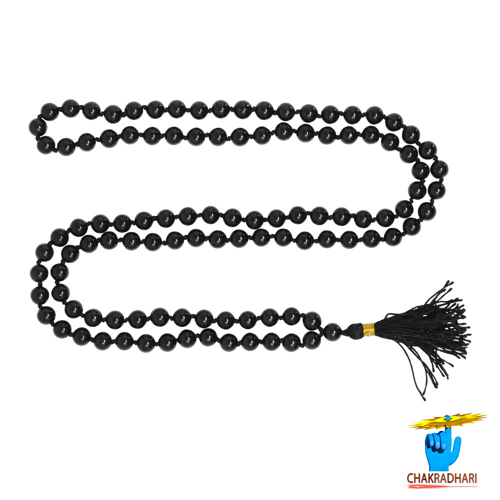 Black Mahavaikrant Mala for Jaap or Wearing - 8mm or 6mm